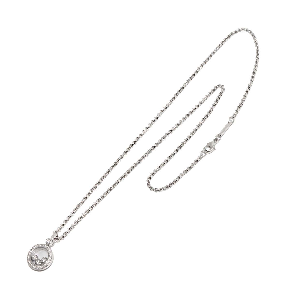 Happy Diamond Necklace 18K White Gold 750