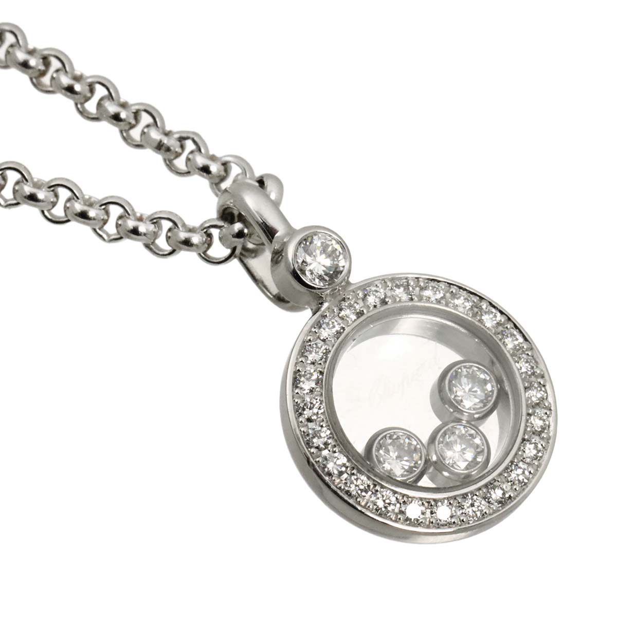Happy Diamond Necklace 18K White Gold 750