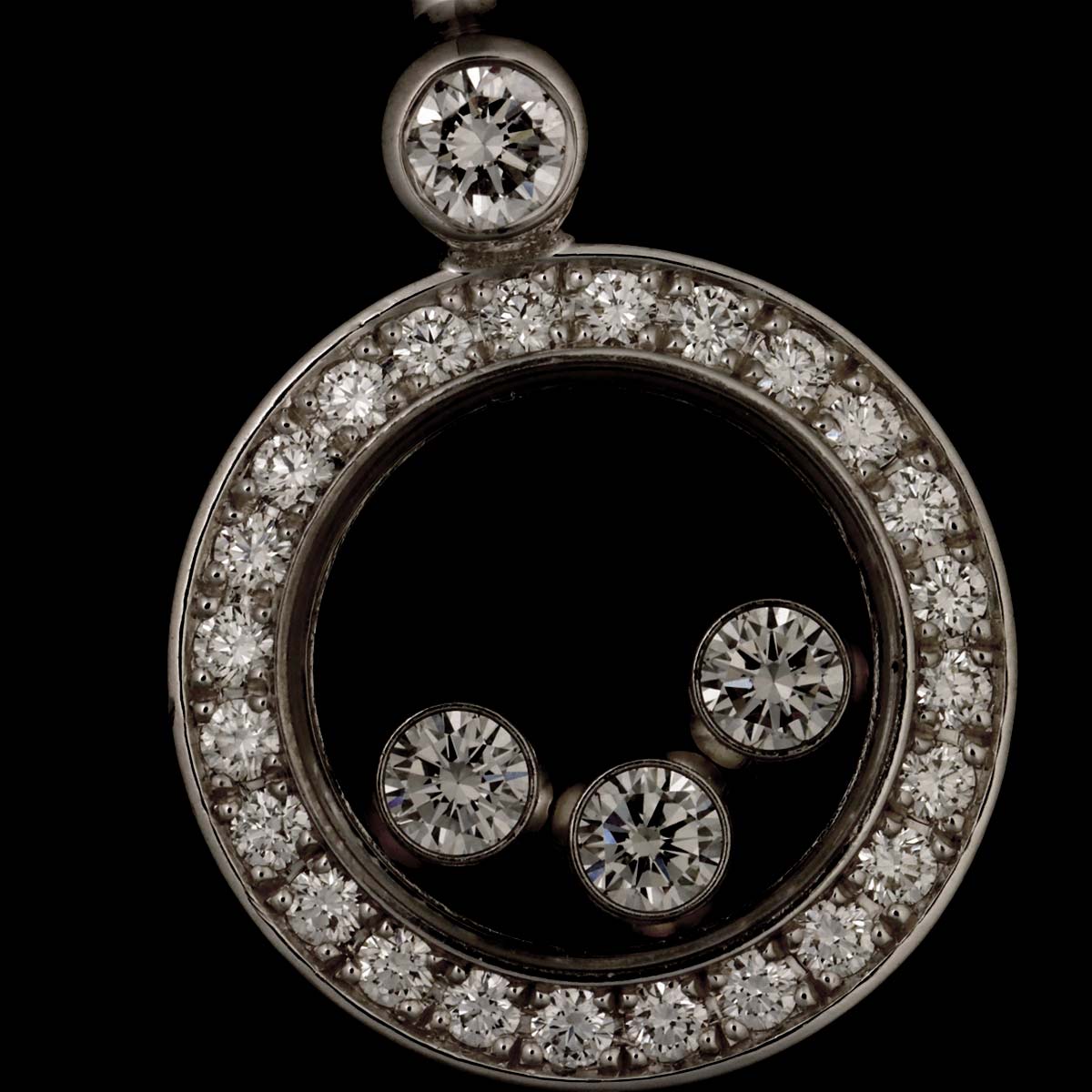 Happy Diamond Necklace 18K White Gold 750