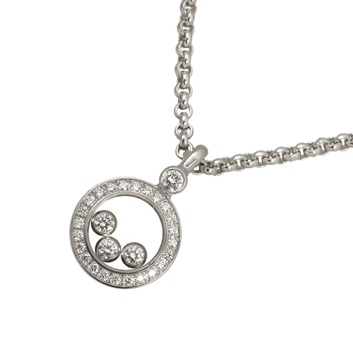 Happy Diamond Necklace 18K White Gold 750