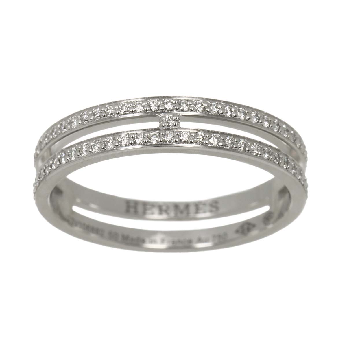 Alianne PM Diamond Ring K18 WG 750 Size50 5.25(US)