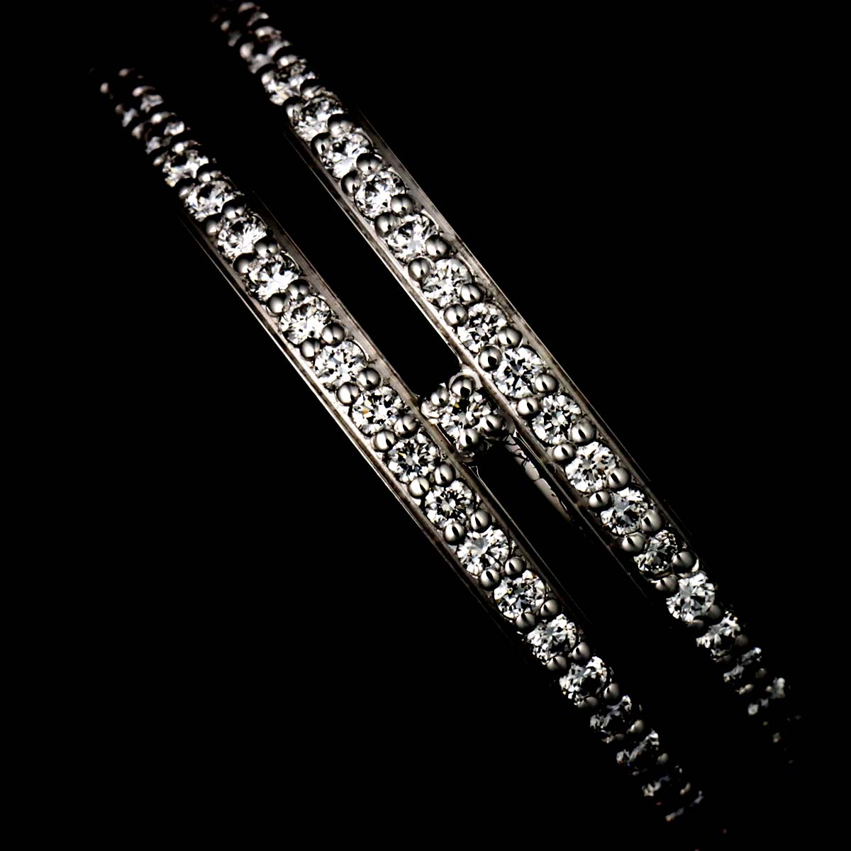 Alianne PM Diamond Ring K18 WG 750 Size50 5.25(US)