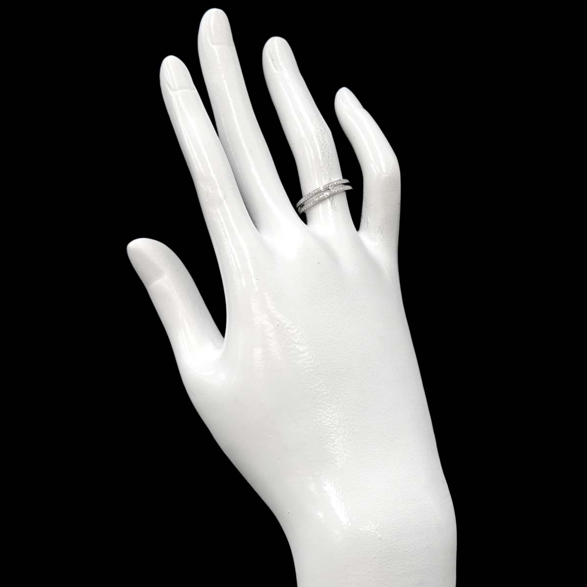Alianne PM Diamond Ring K18 WG 750 Size50 5.25(US)