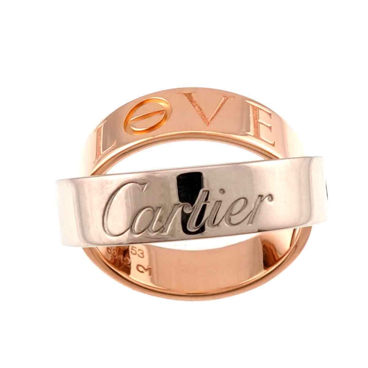 SecretLove Ring 18K WG PG 750 Size53 6.25-6.5(US)