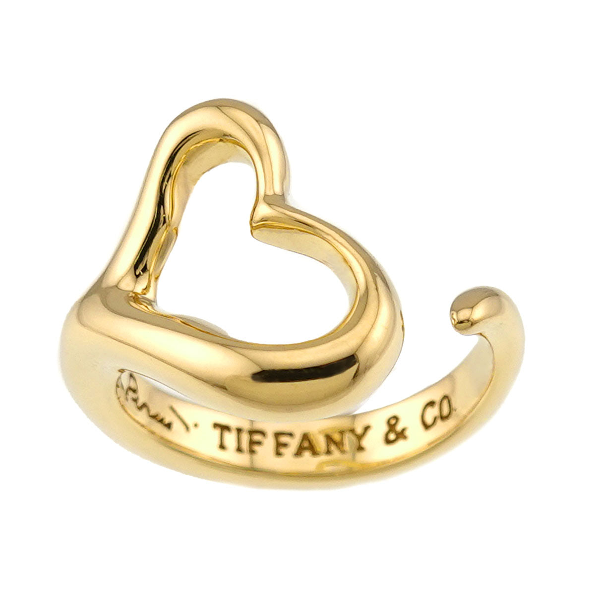 Open Heart Ring 18K YG 750 Size5.75-6(US)