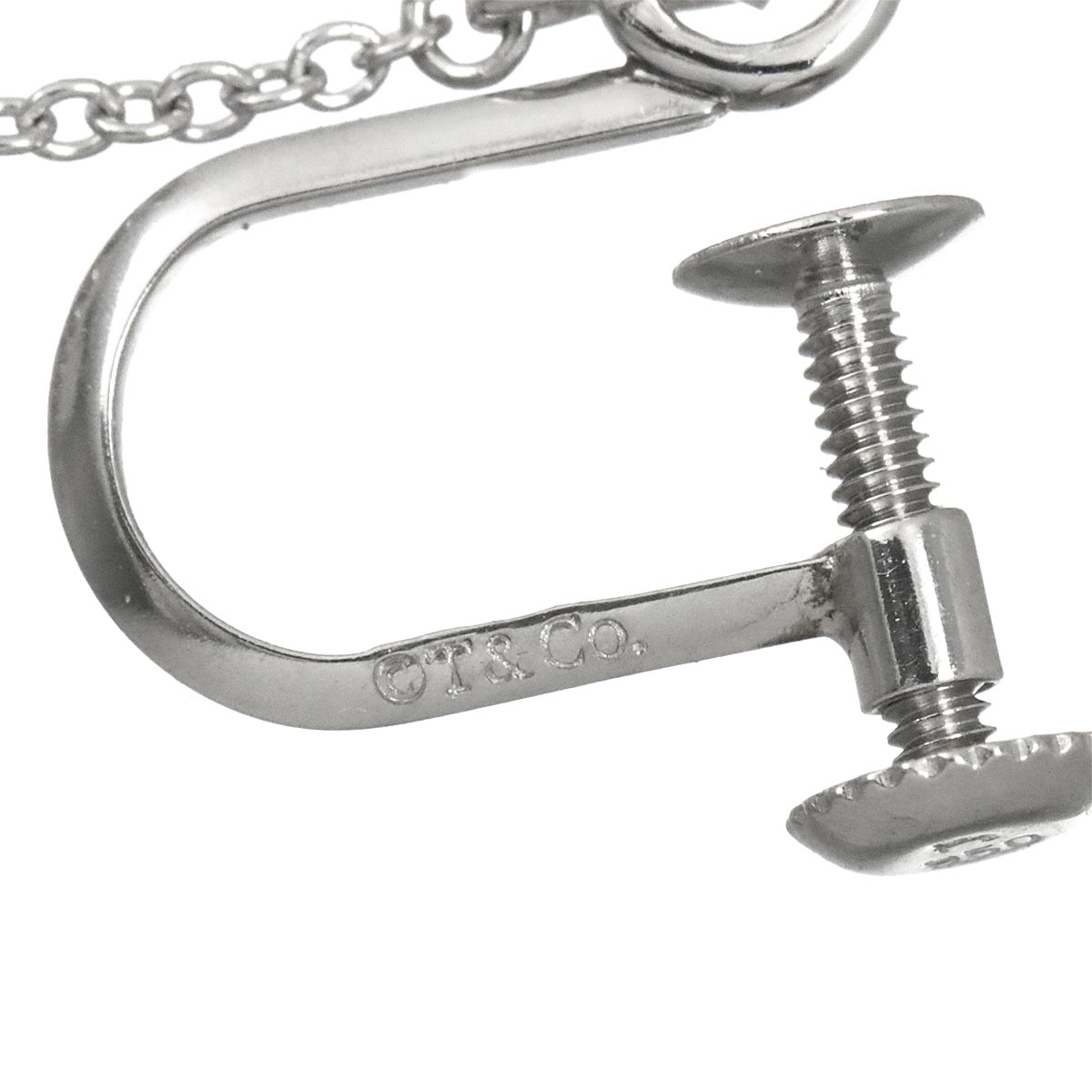By The Yard Diamond Earrings Clip on Platinum
