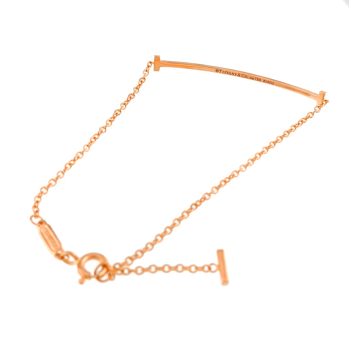 T Smile Small Diamond Bracelet 18K Pink Gold 750