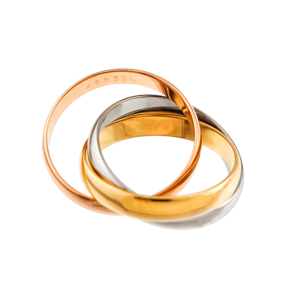 Trinity Ring 18K YG WG PG 750 Size49 4.75-5(US)