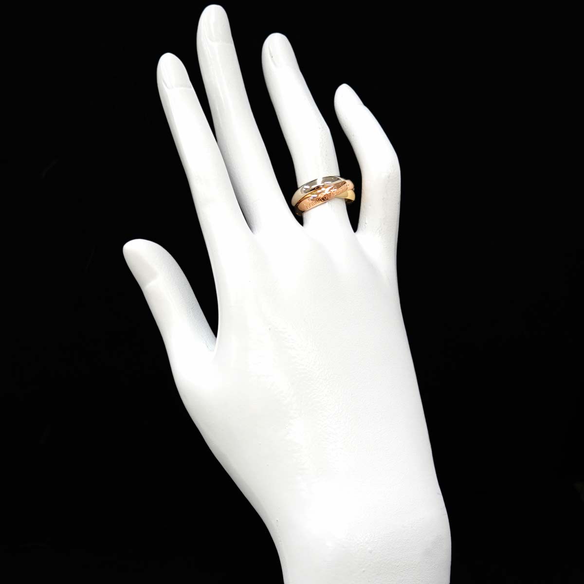 Trinity Ring 18K YG WG PG 750 Size49 4.75-5(US)