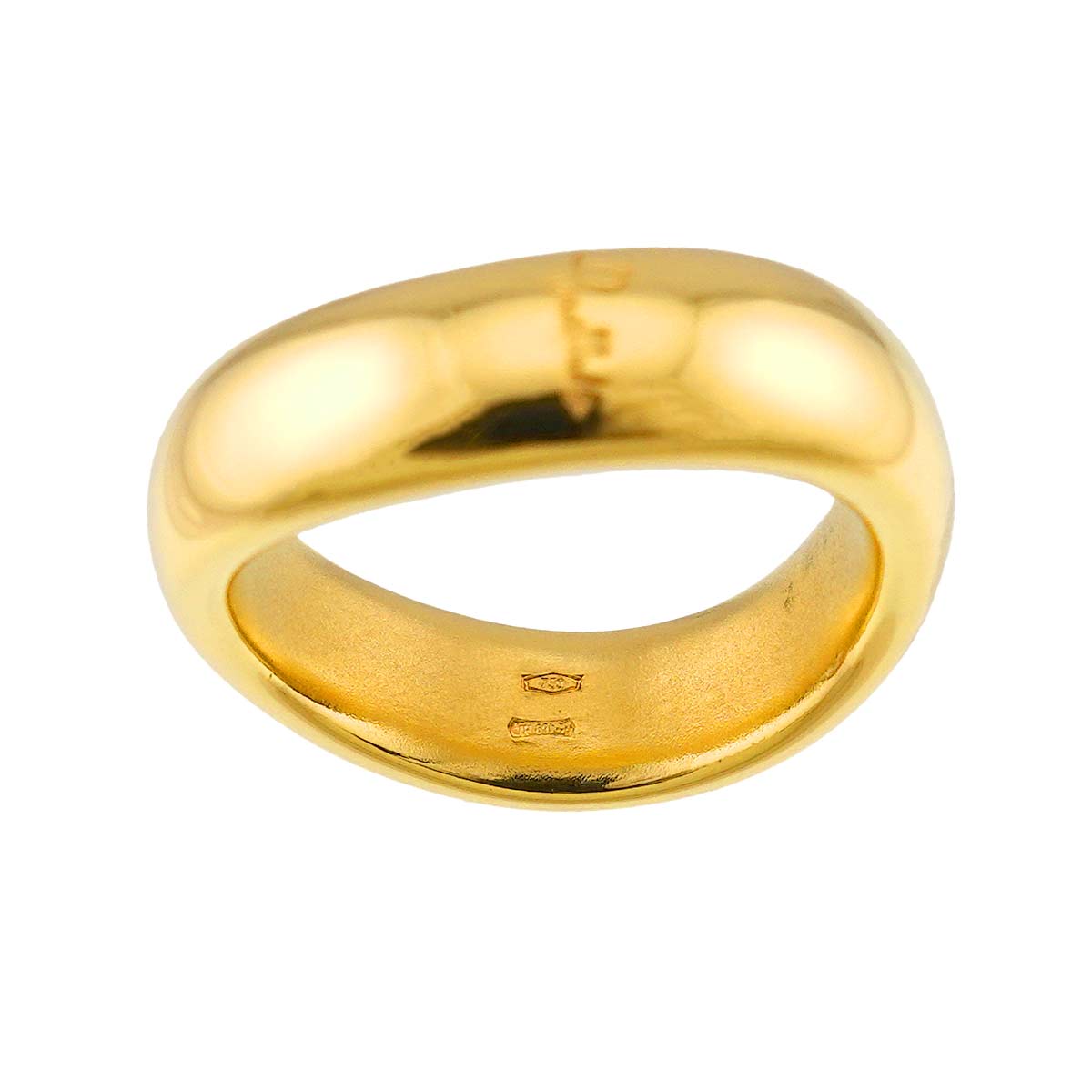 Ring 18K YG Yellow Gold 750 Size6.25-6.5(US)
