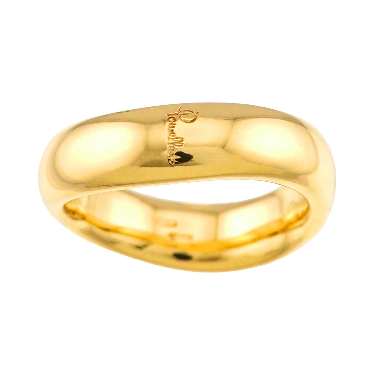 Ring 18K YG Yellow Gold 750 Size6.25-6.5(US)