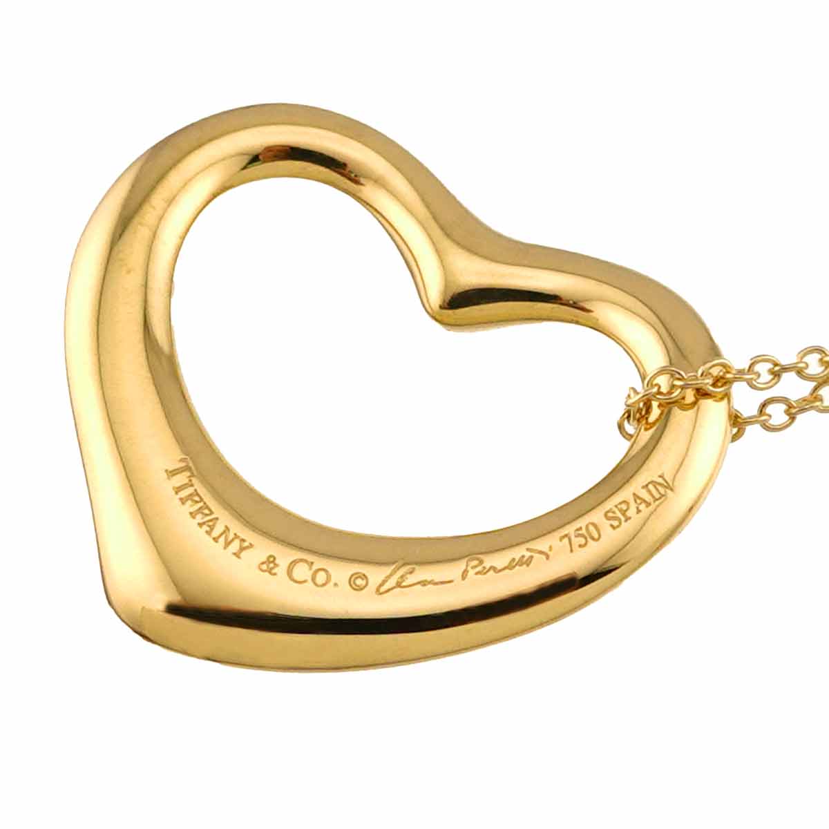 Open Heart Necklace 18K Yellow Gold 750