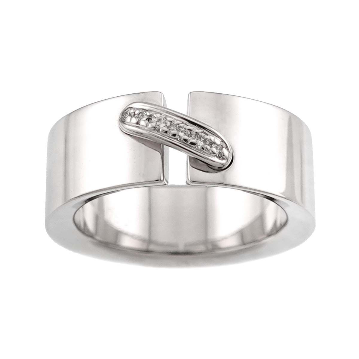 Liens Diamond Ring 18K White Gold 750 size3.75-4(US)