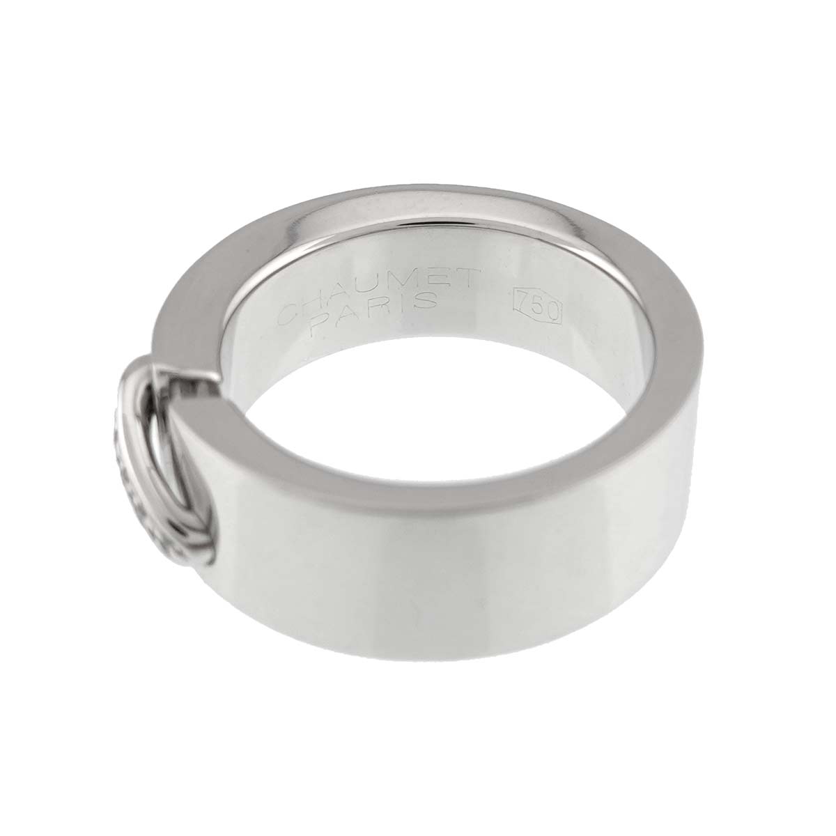 Liens Diamond Ring 18K White Gold 750 size3.75-4(US)