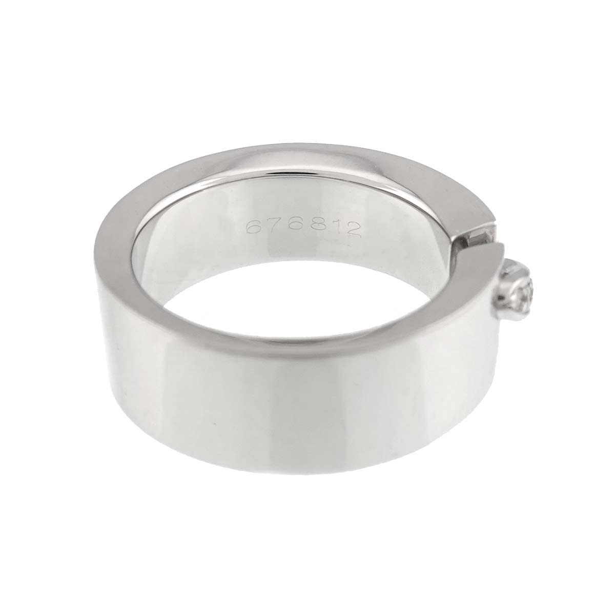 Liens Diamond Ring 18K White Gold 750 size3.75-4(US)