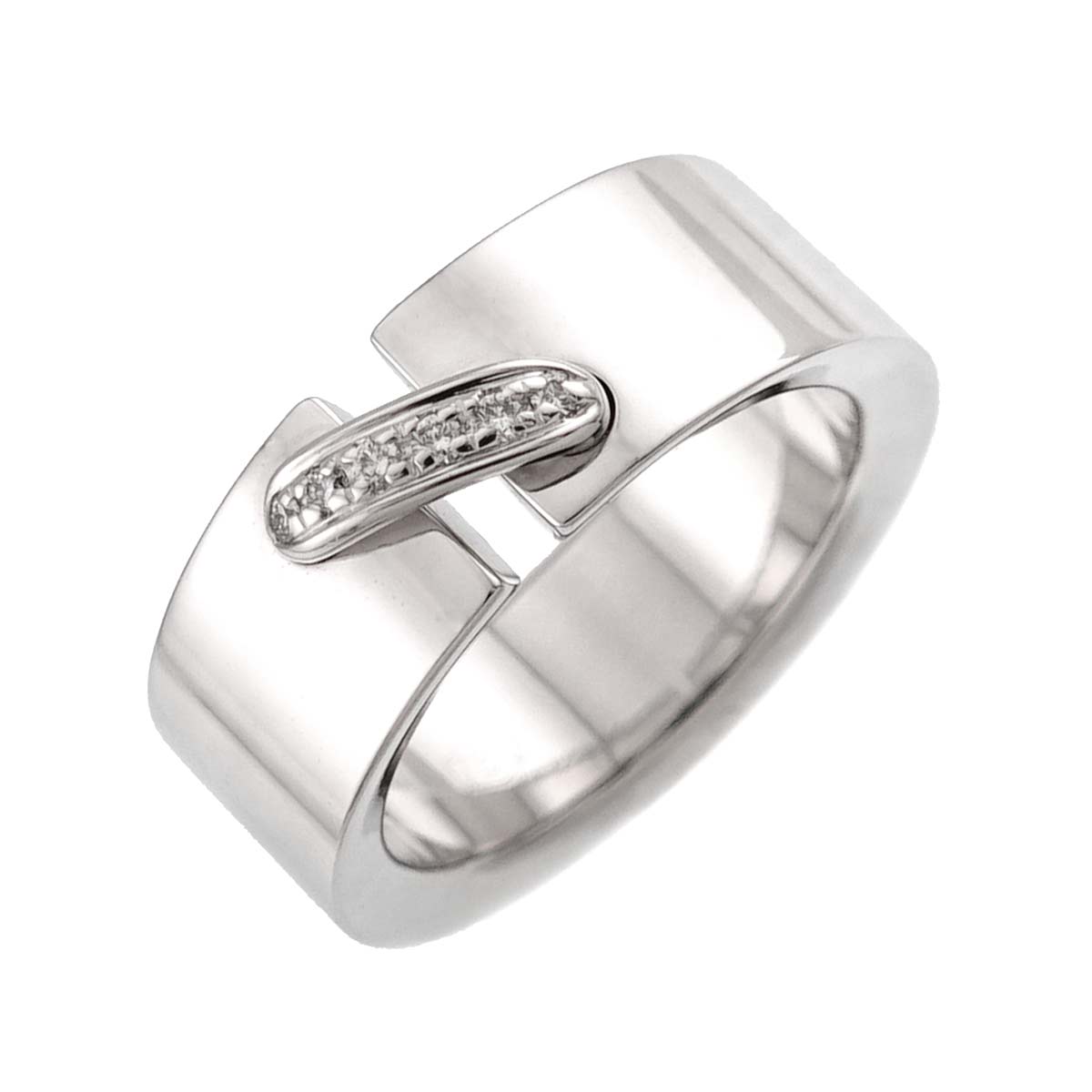 Liens Diamond Ring 18K White Gold 750 size3.75-4(US)