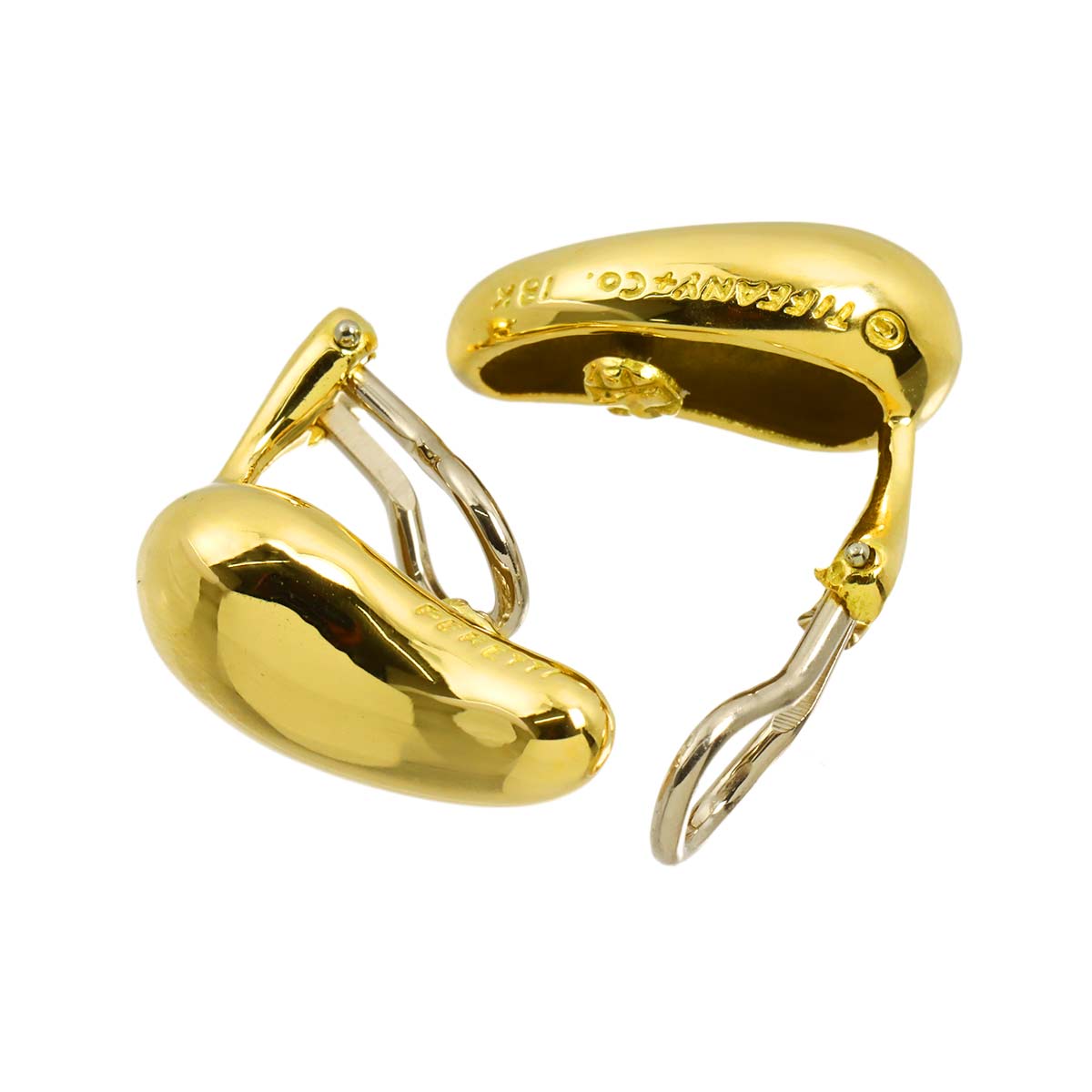 Teardrop Earrings Clip on 18K Yellow Gold 750