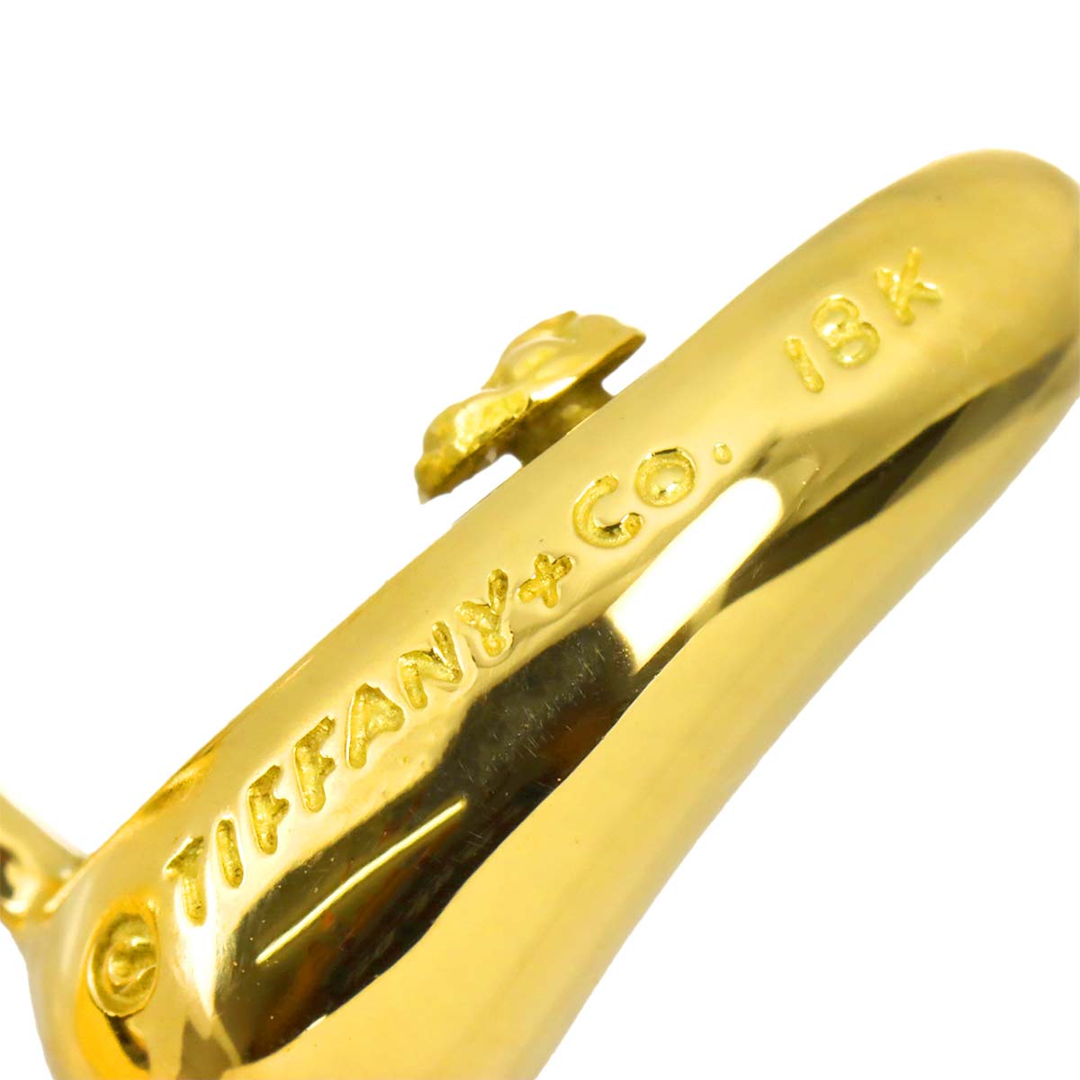 Teardrop Earrings Clip on 18K Yellow Gold 750