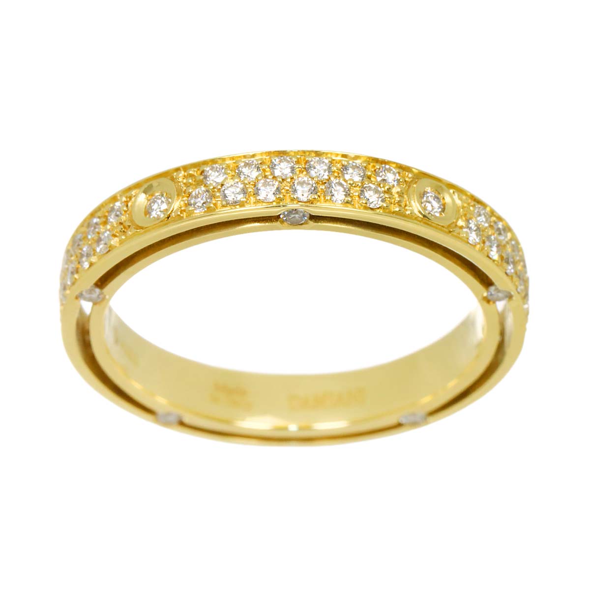 D-SIDE Diamond Ring 18K YG 750 size7.75-8(US)