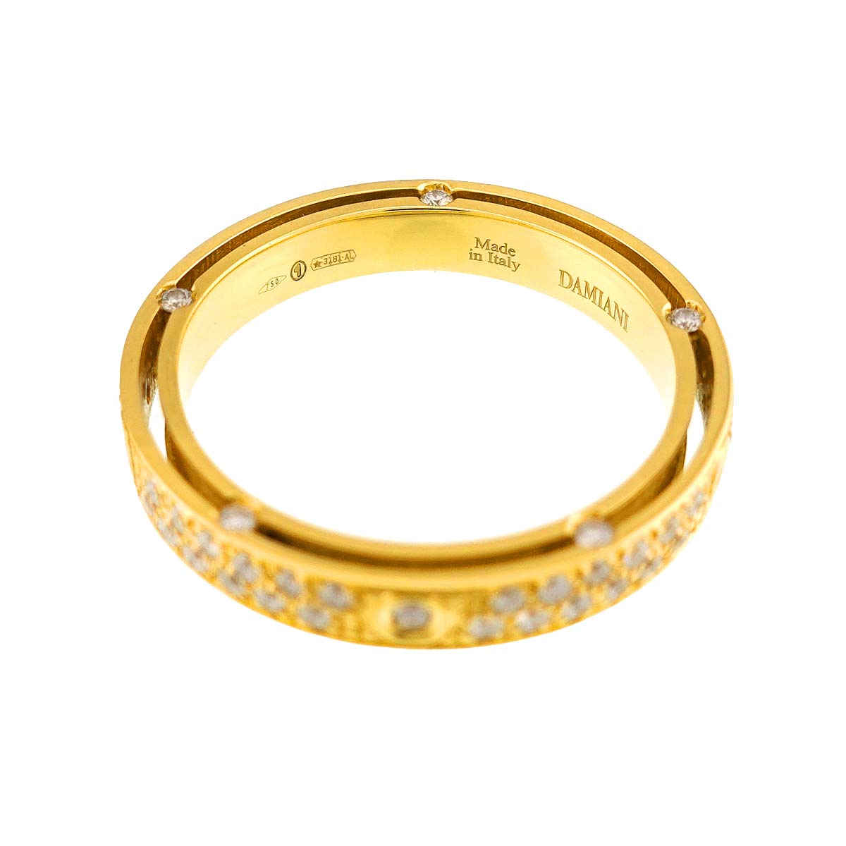 D-SIDE Diamond Ring 18K YG 750 size7.75-8(US)