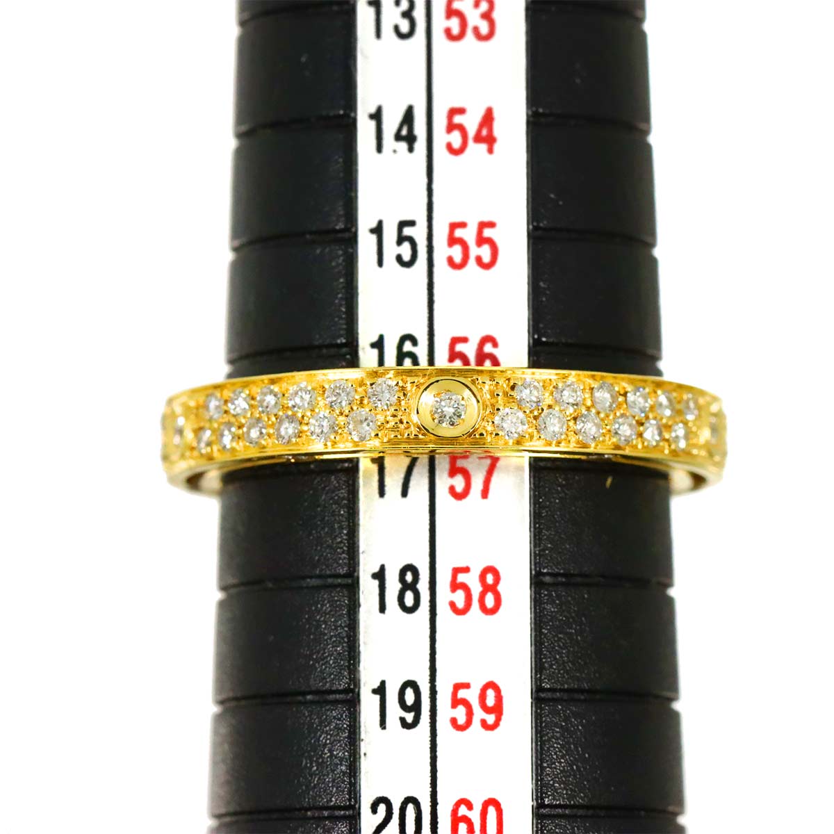 D-SIDE Diamond Ring 18K YG 750 size7.75-8(US)