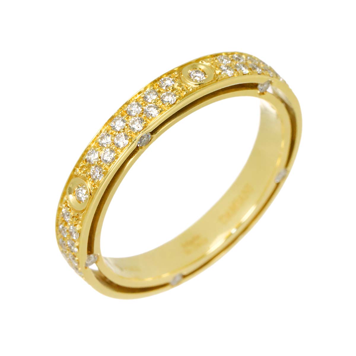 D-SIDE Diamond Ring 18K YG 750 size7.75-8(US)