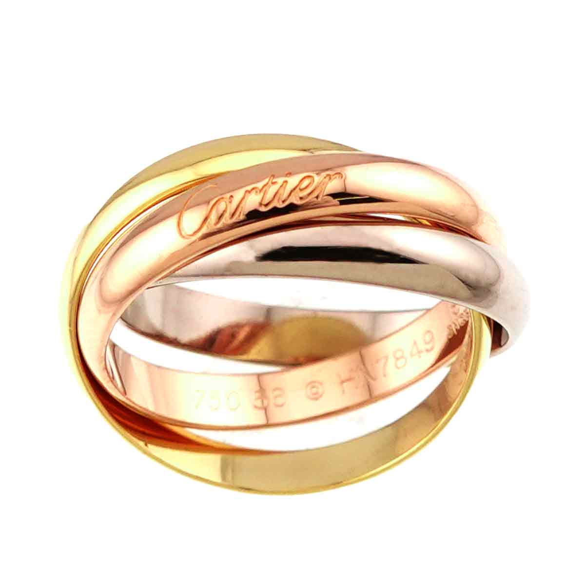 Trinity MM Ring 18K YG WG PG 750 Size56 7.25-7.5(US)