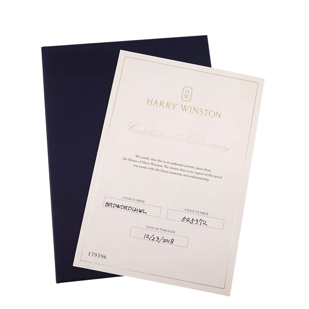 HARRY WINSTON HW Logo Diamond Bracelet 18K WG 750