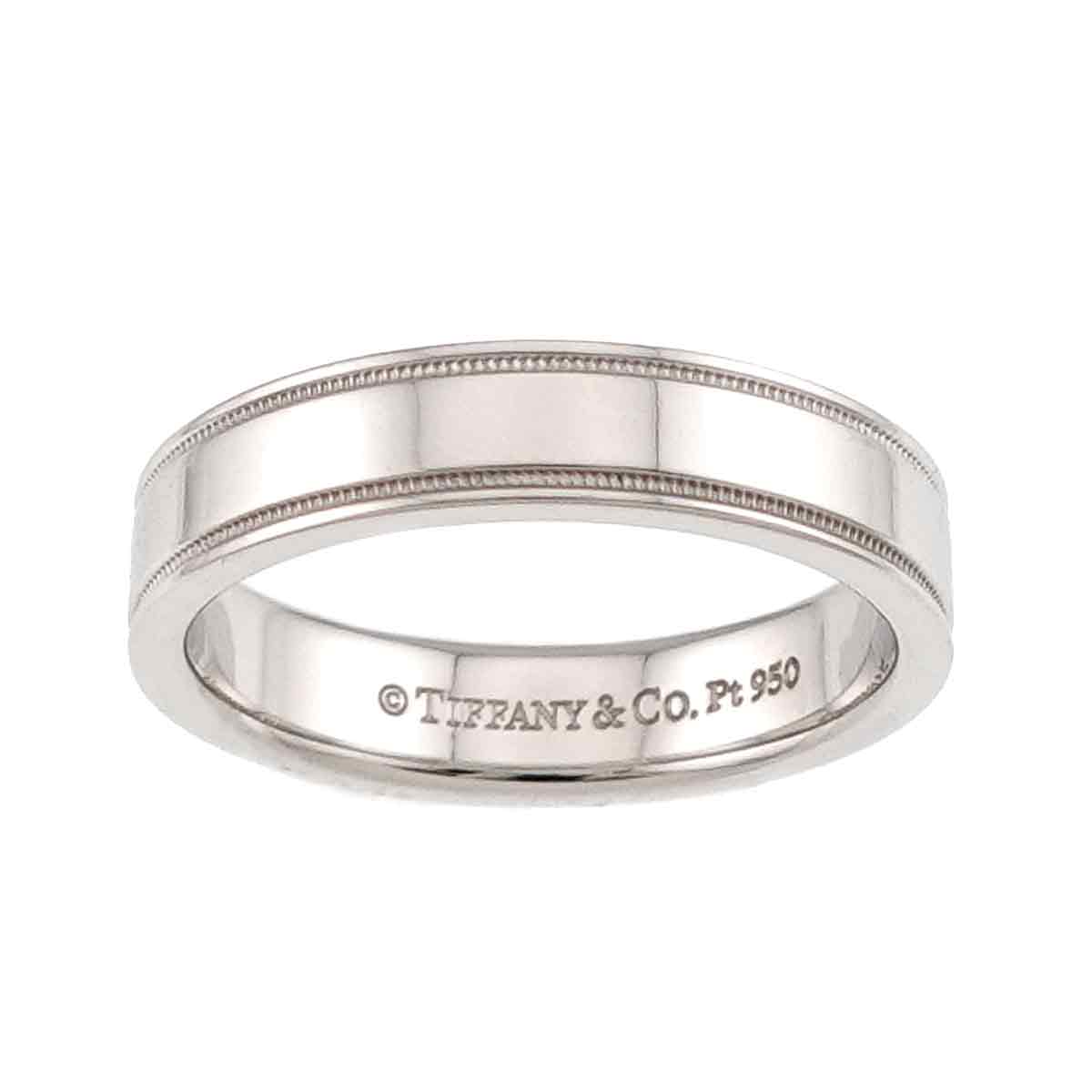Double Milgrain Ring Platinum Size4.75-5(US)
