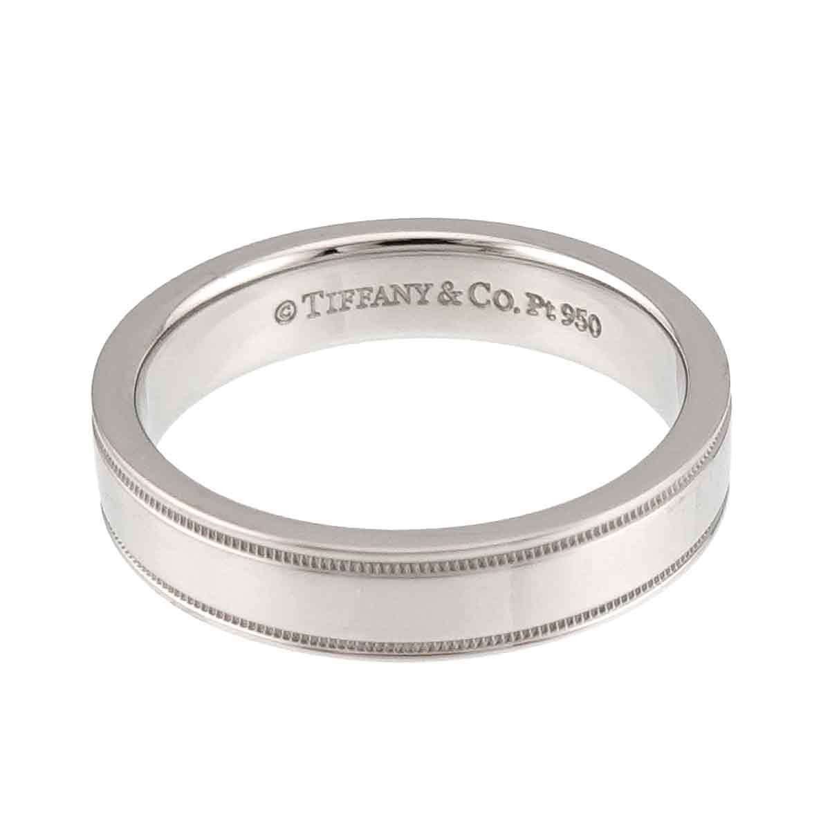 Double Milgrain Ring Platinum Size4.75-5(US)