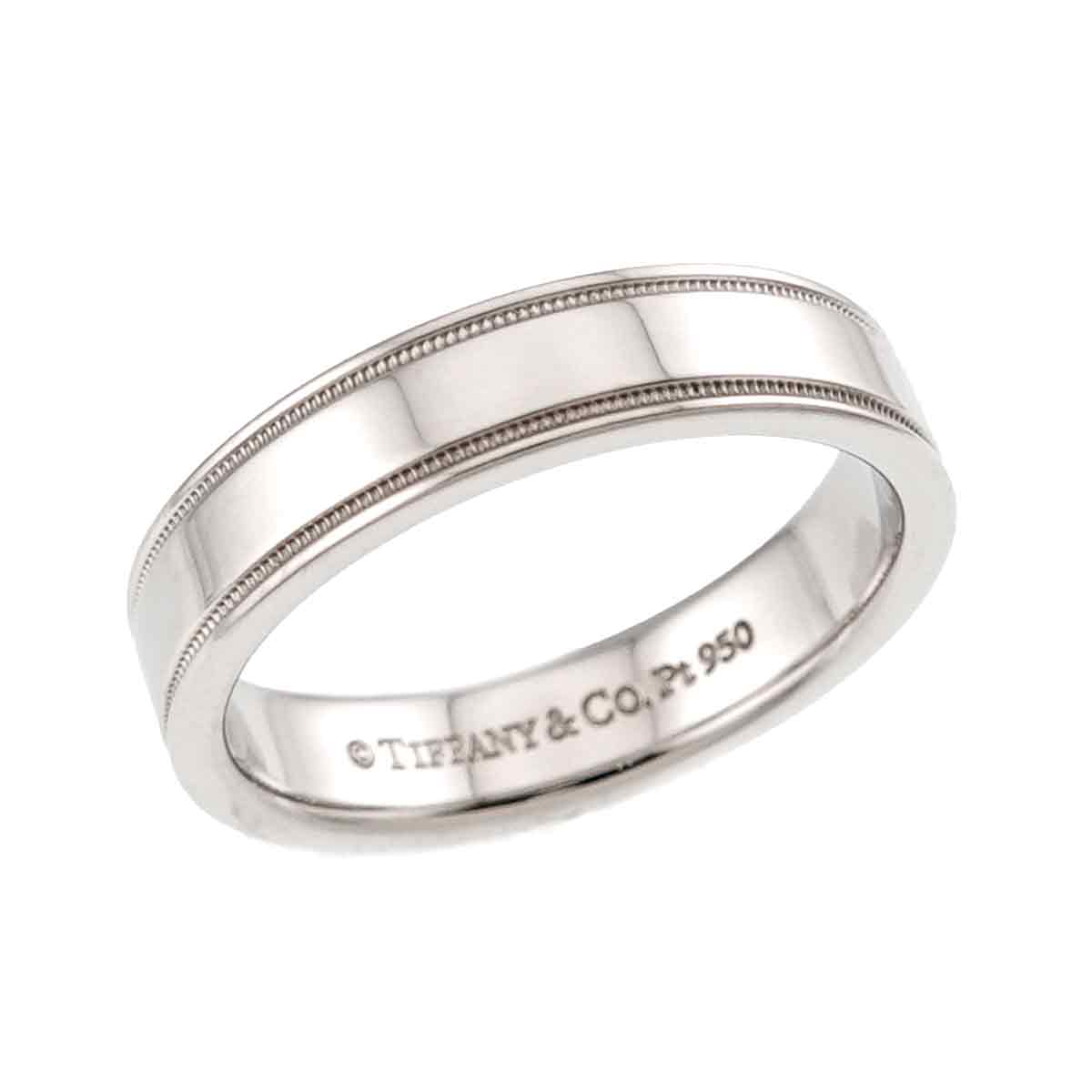 Double Milgrain Ring Platinum Size4.75-5(US)