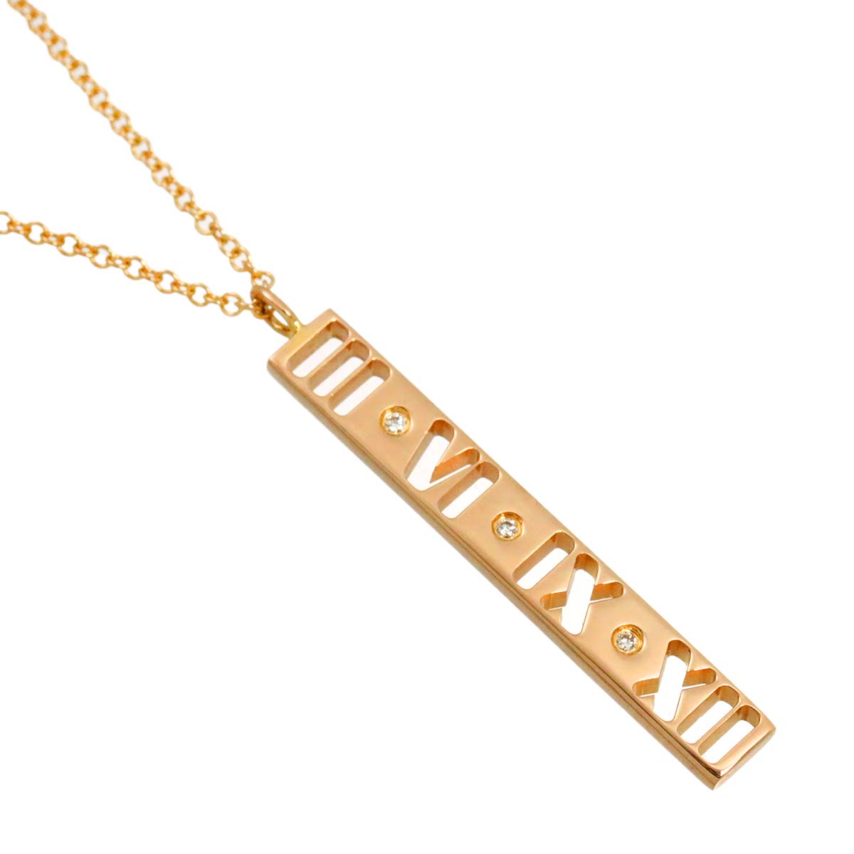 Atlas Diamond Necklace 18K Pink Gold 750