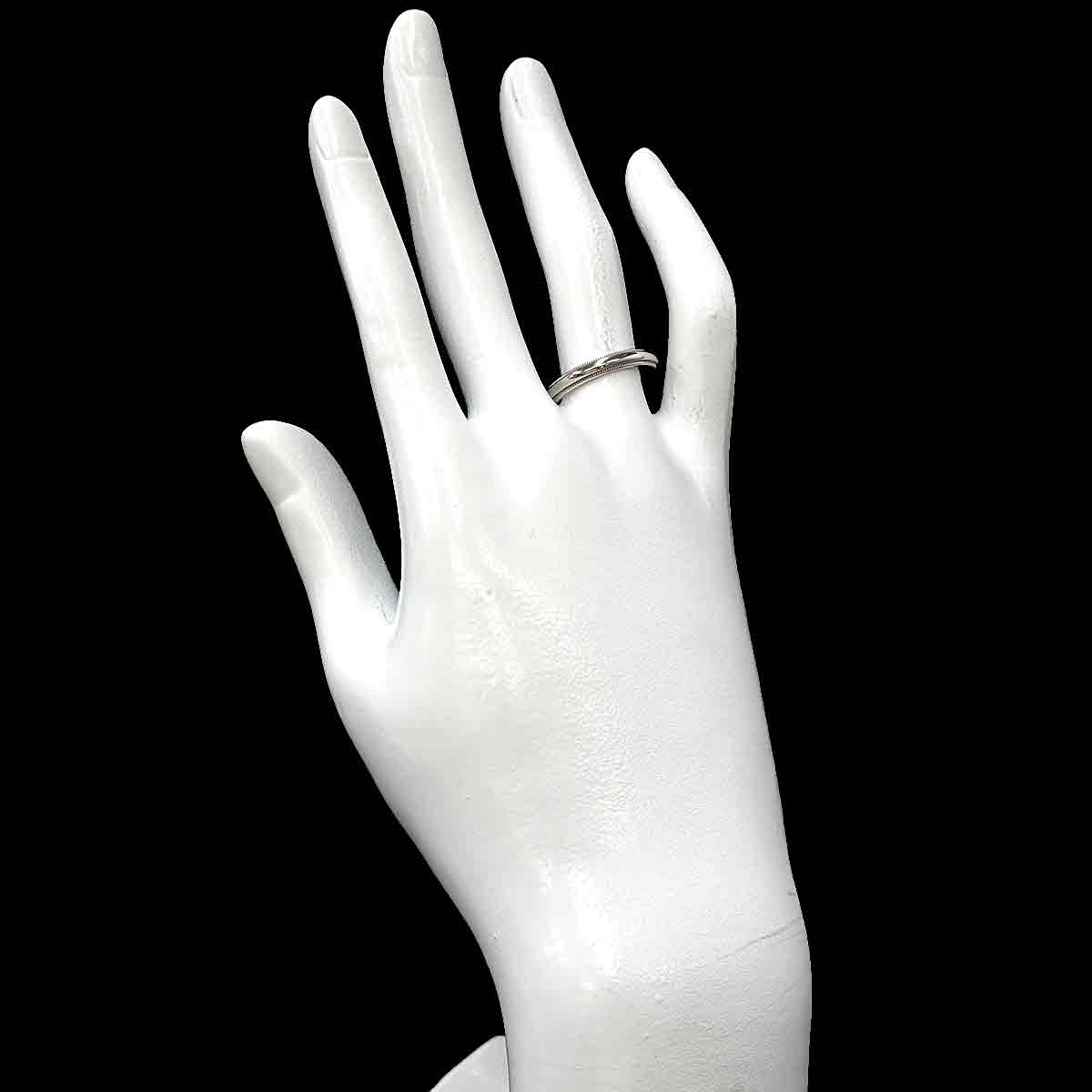 Milgrain Band Ring Pt Platinum Size6.75(US)
