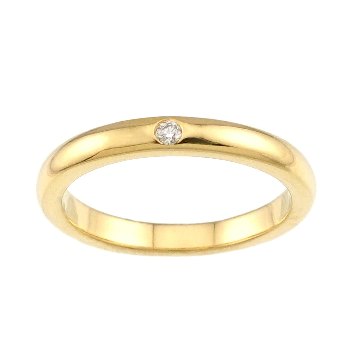 Stacking Diamond 1P Ring 18K Yellow Gold 750 Size4.75-5(US)
