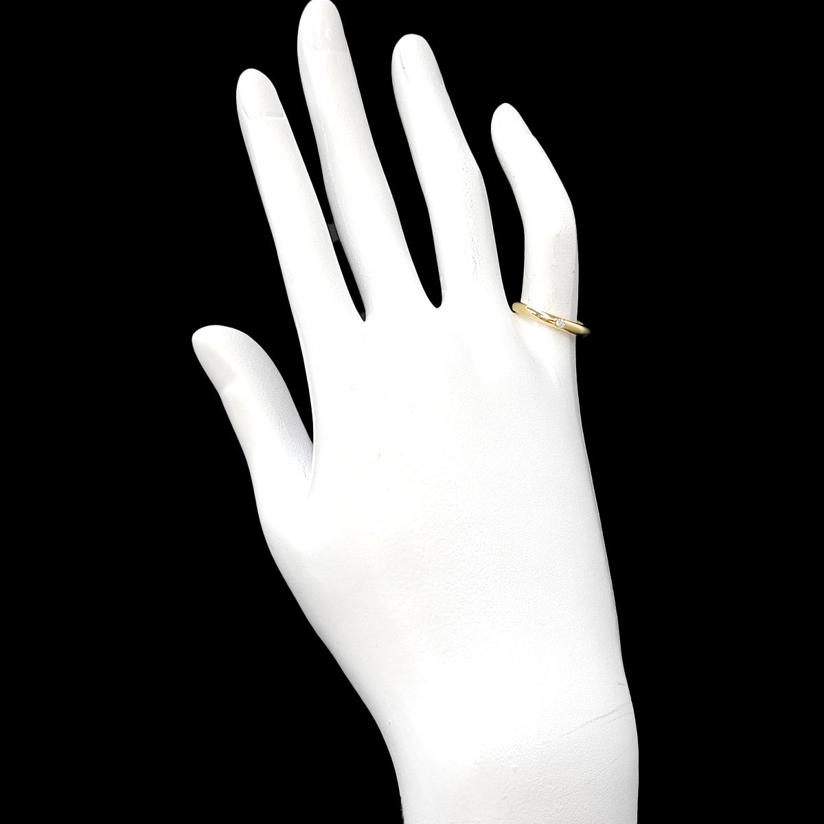 Stacking Diamond 1P Ring 18K Yellow Gold 750 Size4.75-5(US)