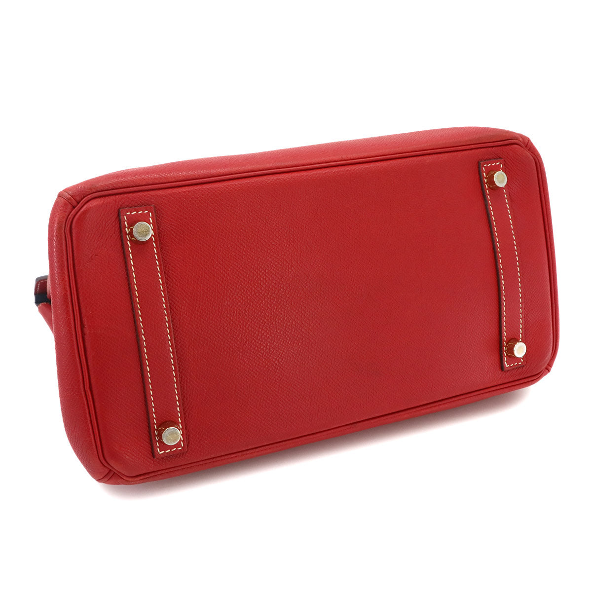Candy Birkin 30 Hand Bag Veau Epsom Rouge Casaque Bleu Thalassa
