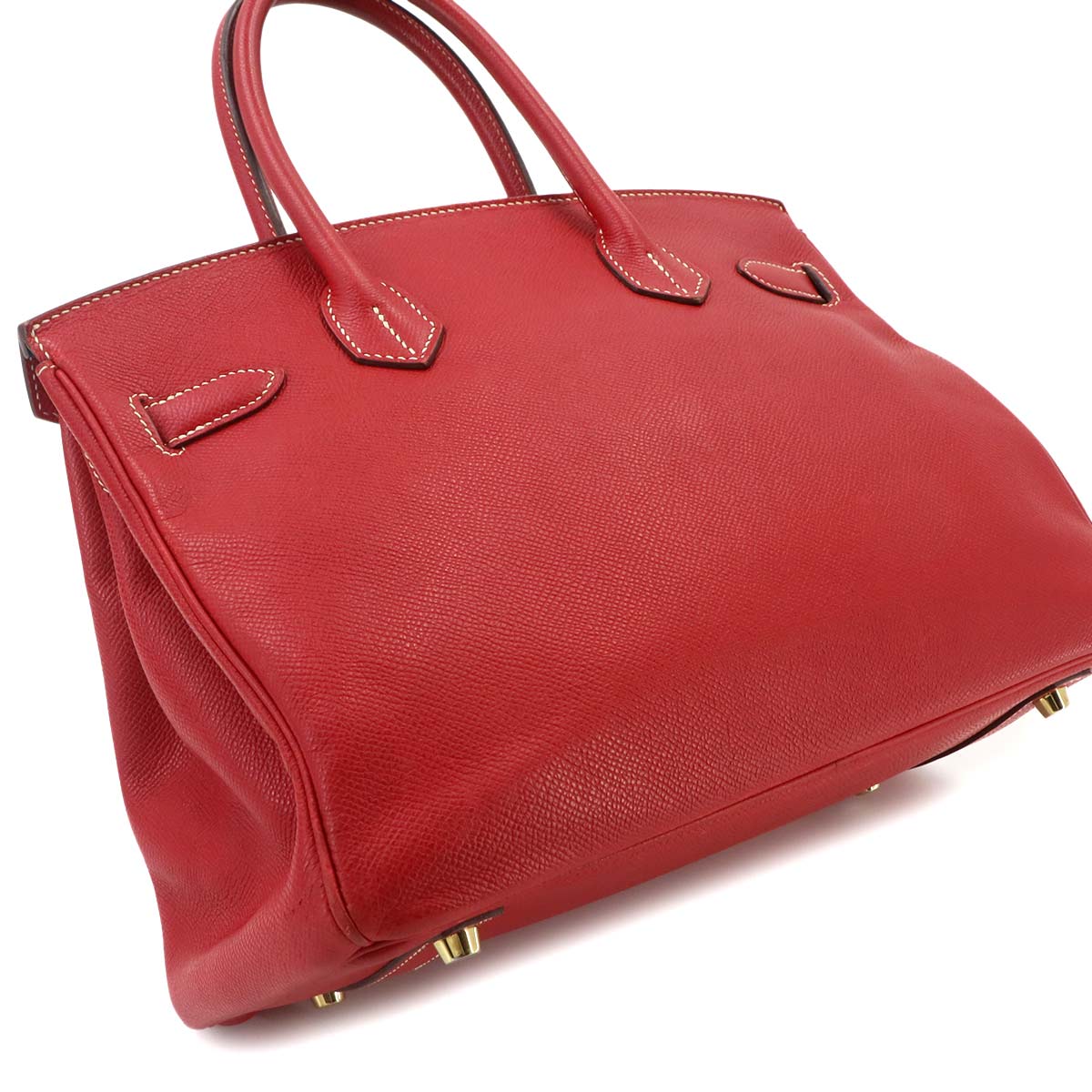 Candy Birkin 30 Hand Bag Veau Epsom Rouge Casaque Bleu Thalassa