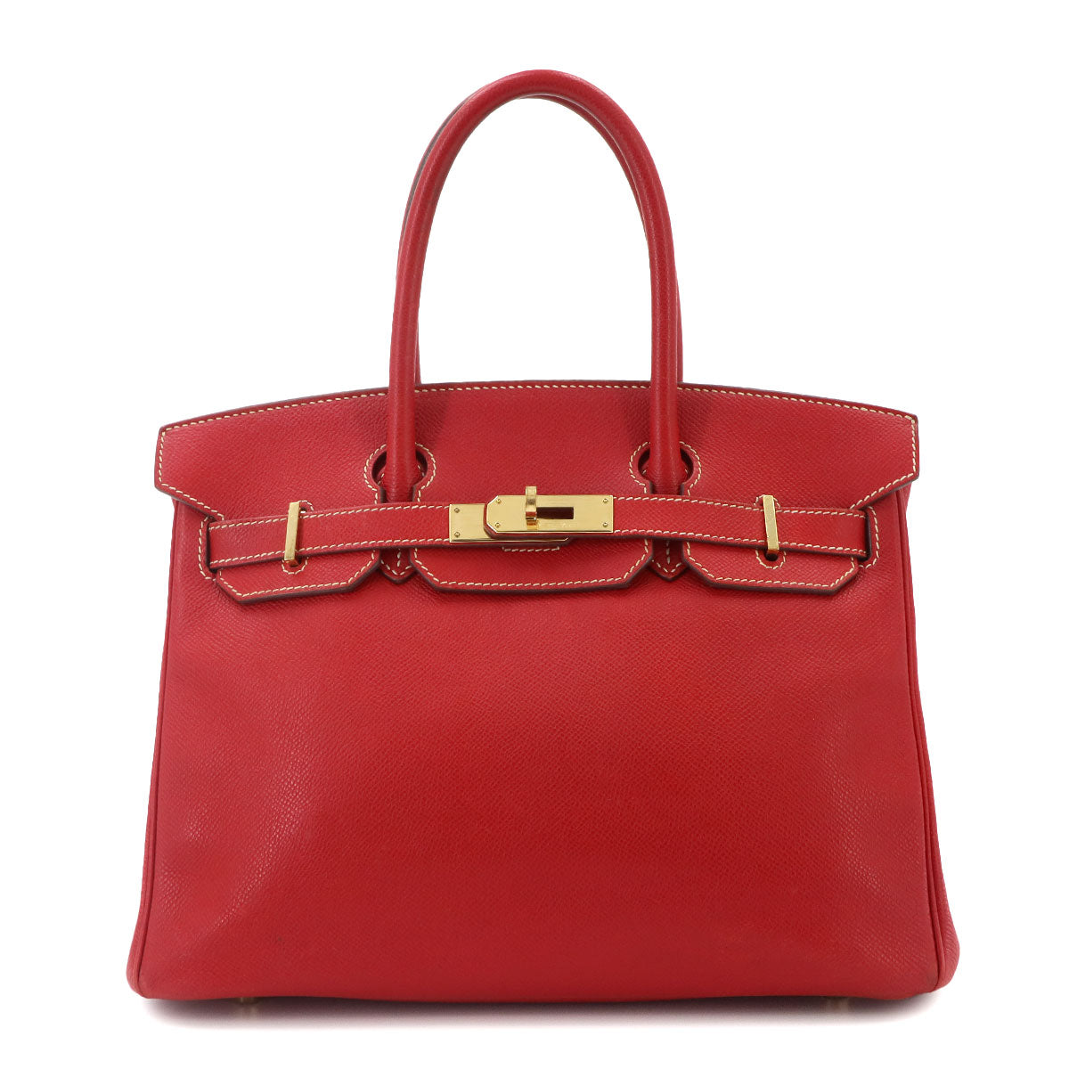 Candy Birkin 30 Hand Bag Veau Epsom Rouge Casaque Bleu Thalassa
