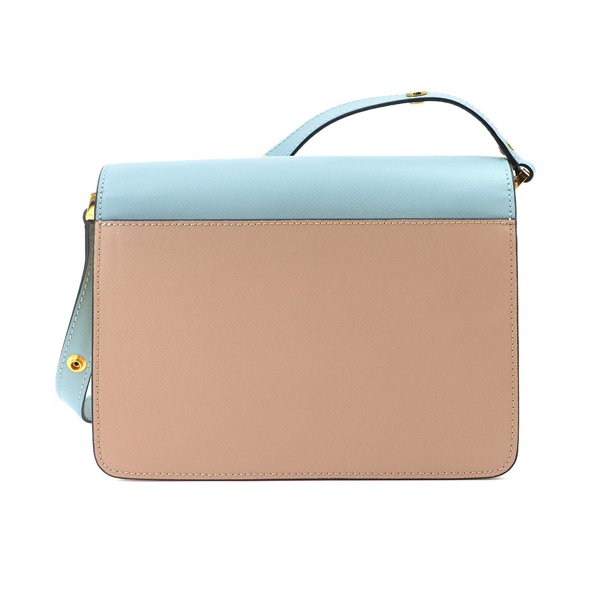 Trunk Medium Shoulder Bag Leather Blue Pink White Purse