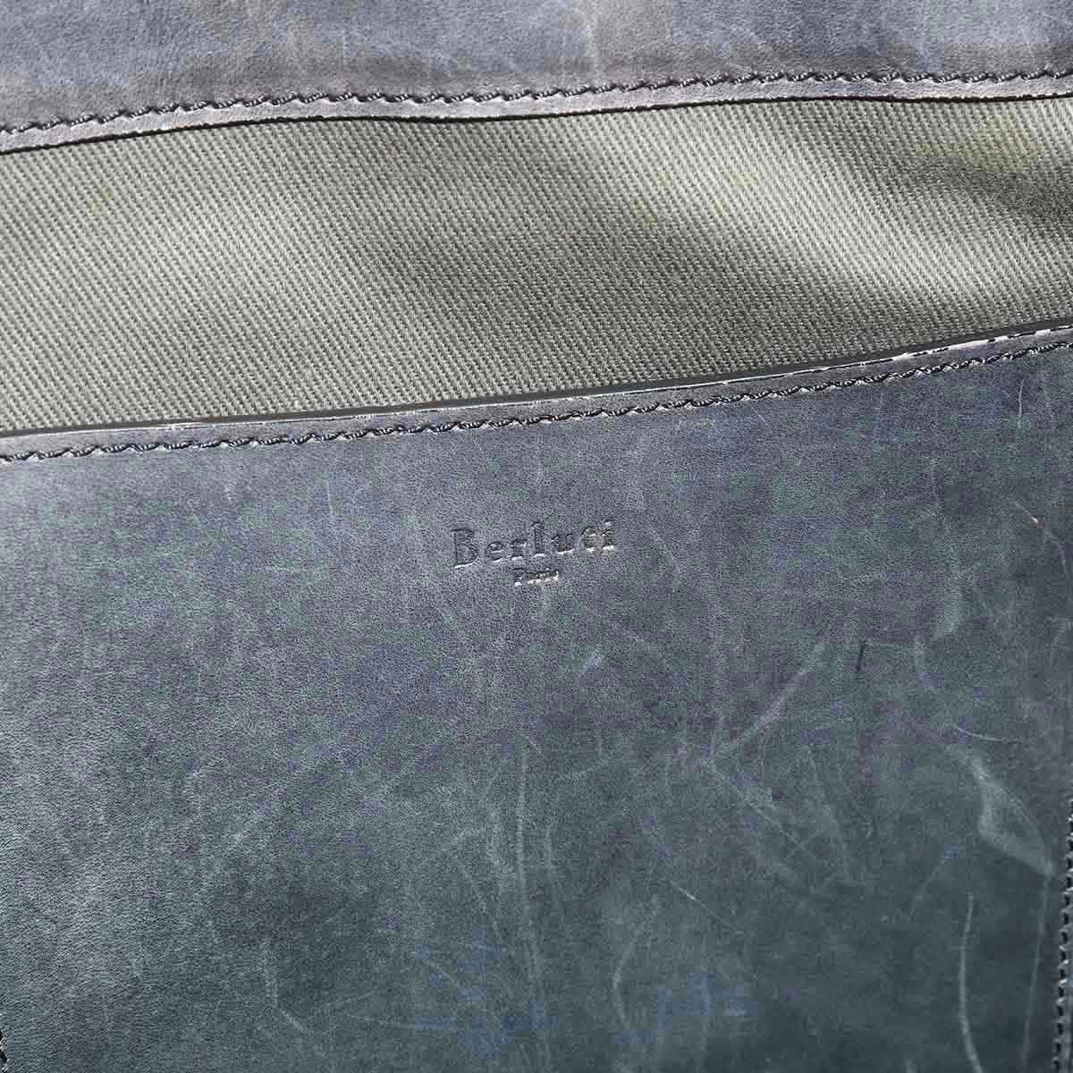 Calligraphy Toujours Tote Bag Venezia Leather Grey Purse