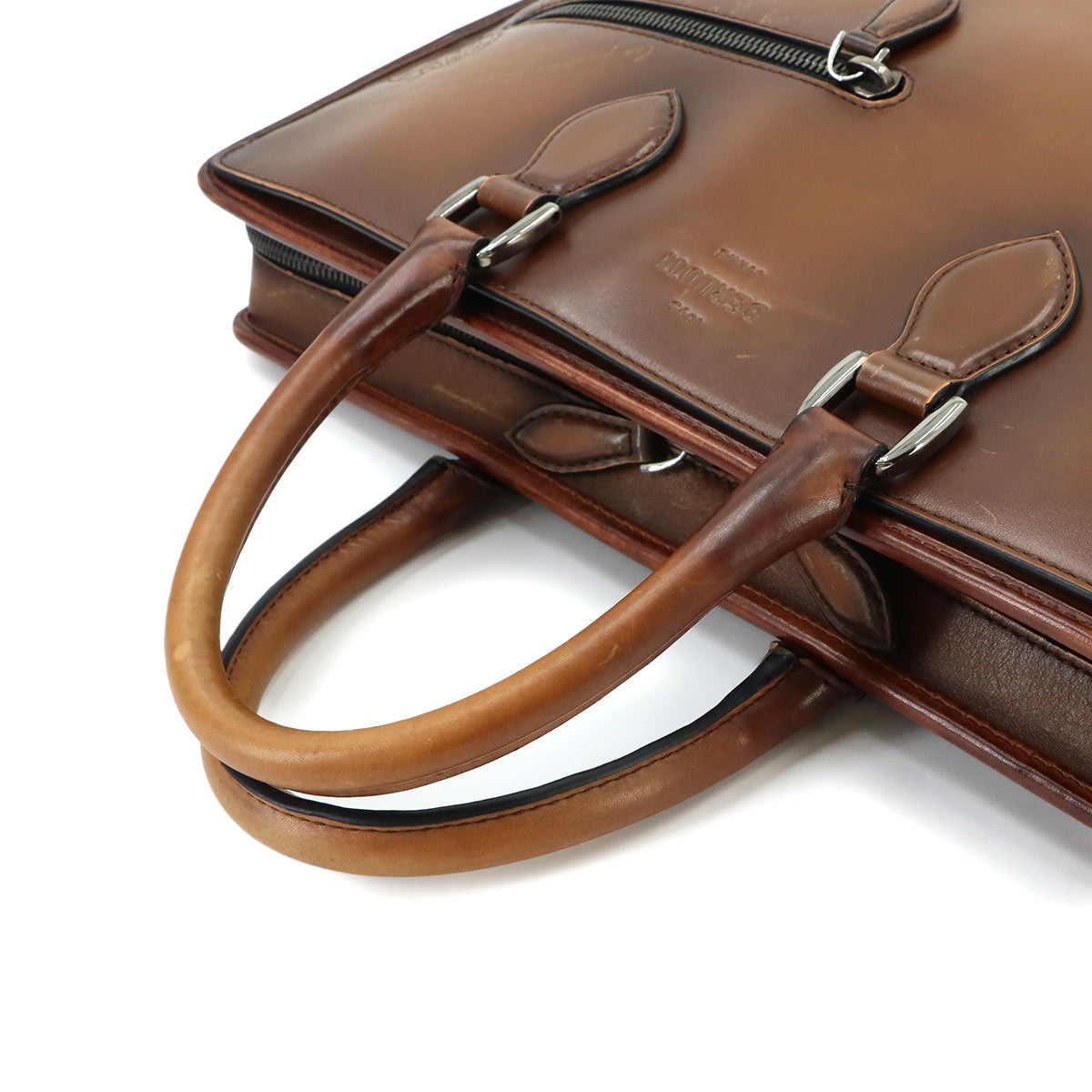 Un Jour Briefcase Business Bag Venezia Leather Cacao intenso