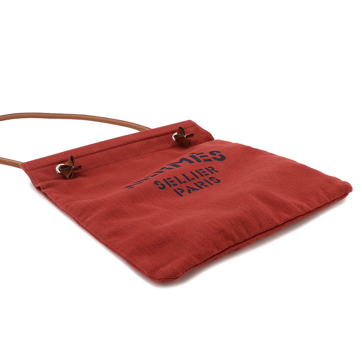 Sac Aline MM Shoulder Bag Toile Chevron Swift Rouge H Gold