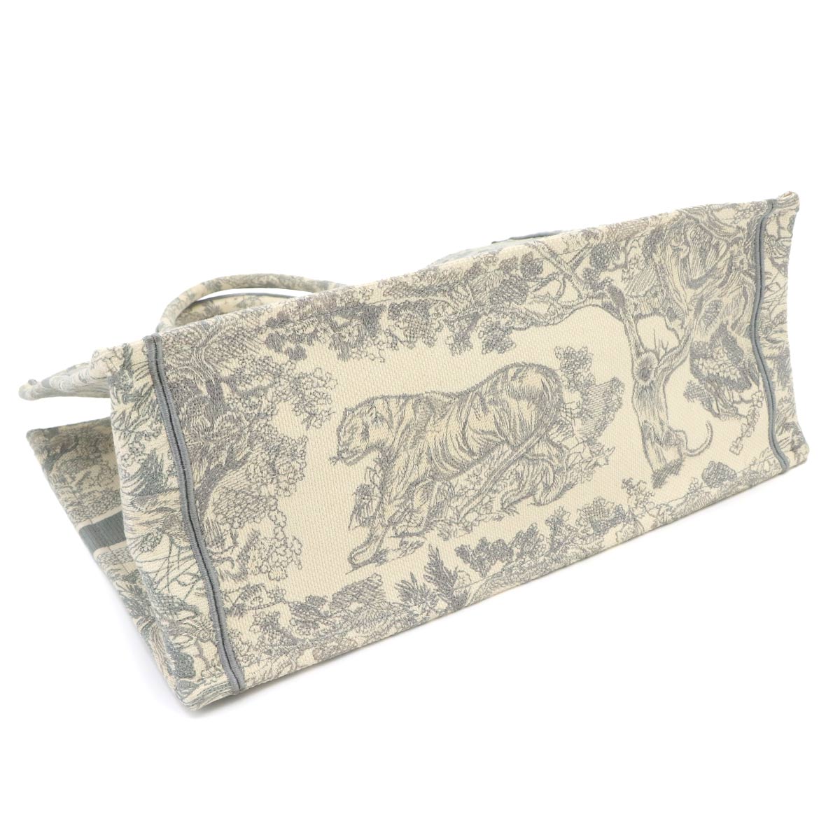 Toile De Jouy Book Tote Large Bag Canvas Gray M1286ZTDT