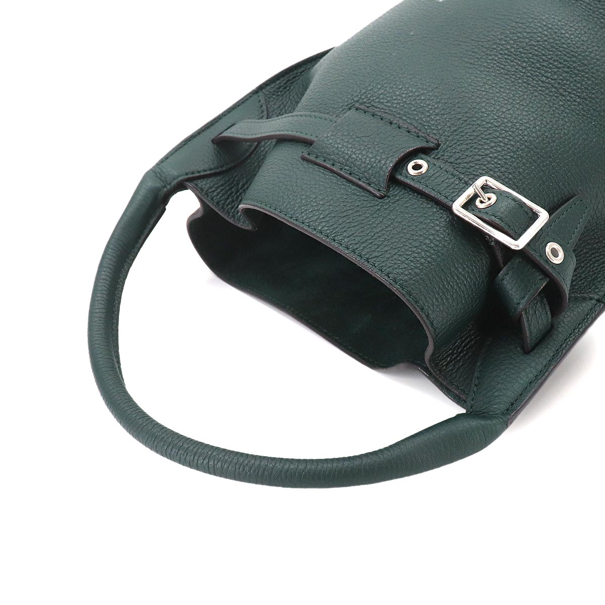 Big Bag Bucket Nano Hand Shoulder Bag Leather Green 187243