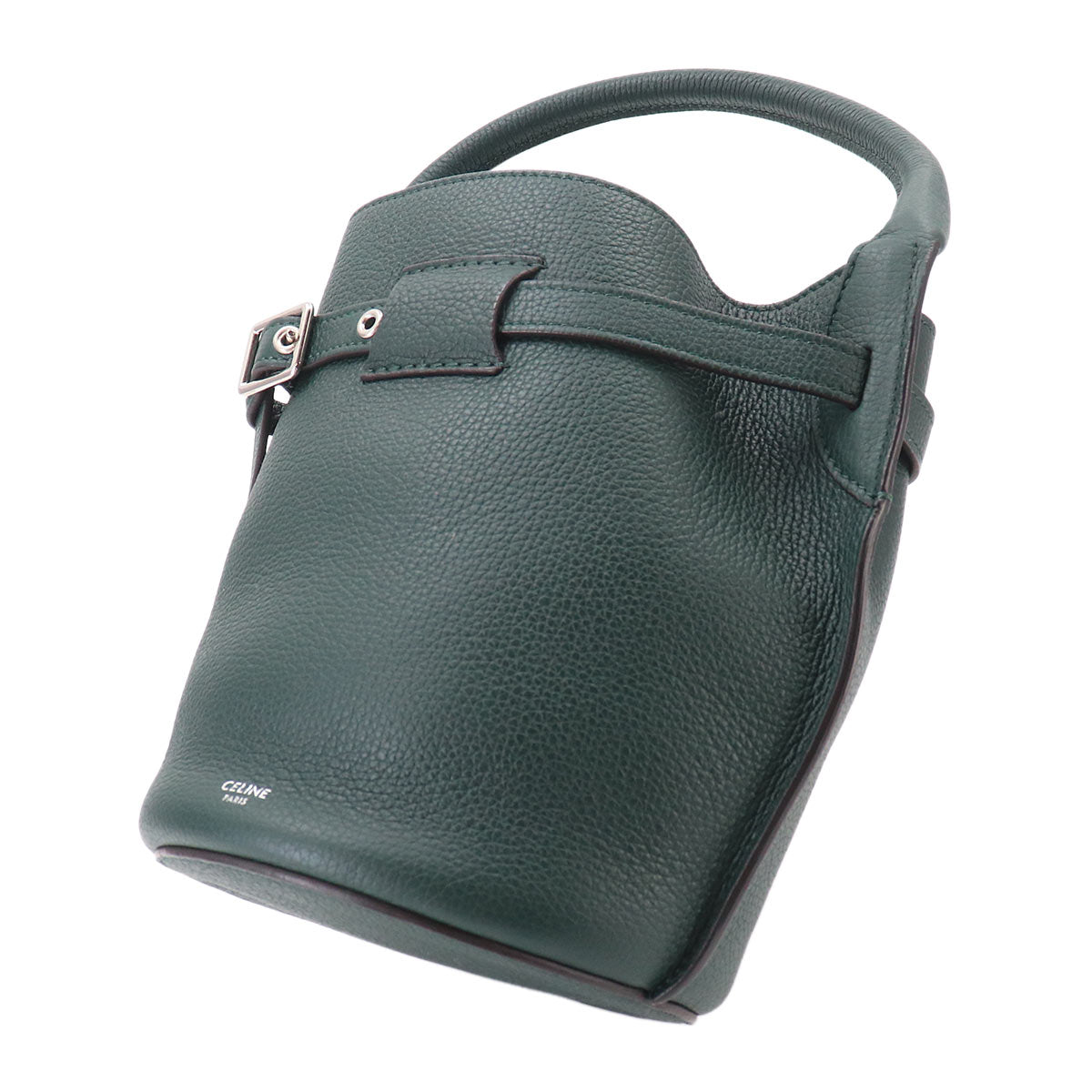 Big Bag Bucket Nano Hand Shoulder Bag Leather Green 187243