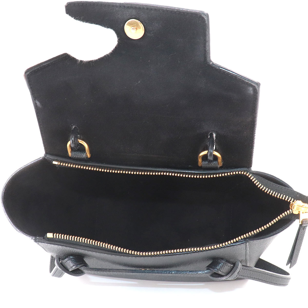 Belt Bag Nano Hand Shoulder Bag Leather Black 189003