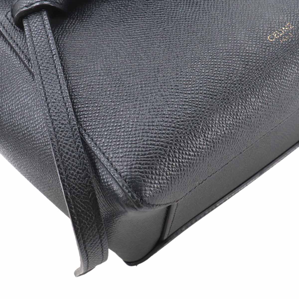 Belt Bag Nano Hand Shoulder Bag Leather Black 189003