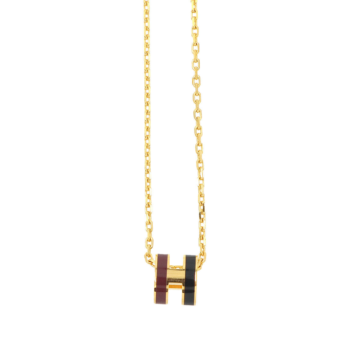 Mini Pop H Rocabar Necklace Gold Black Bordeaux Accessory