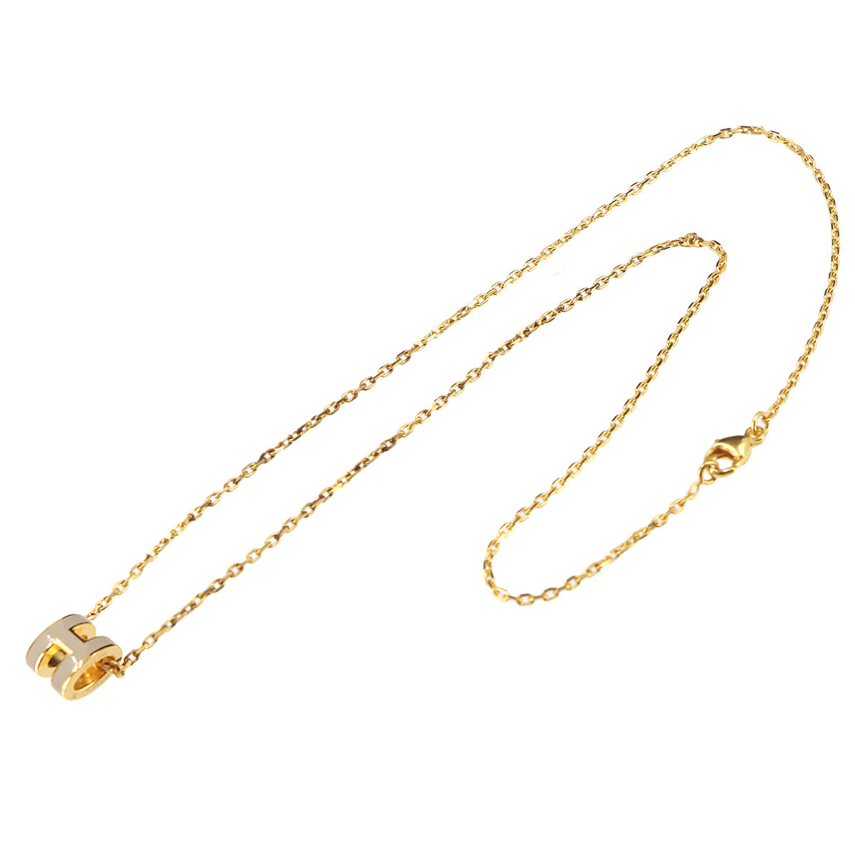 Mini Pop H Chain Necklace Marron grace Gold Accessory