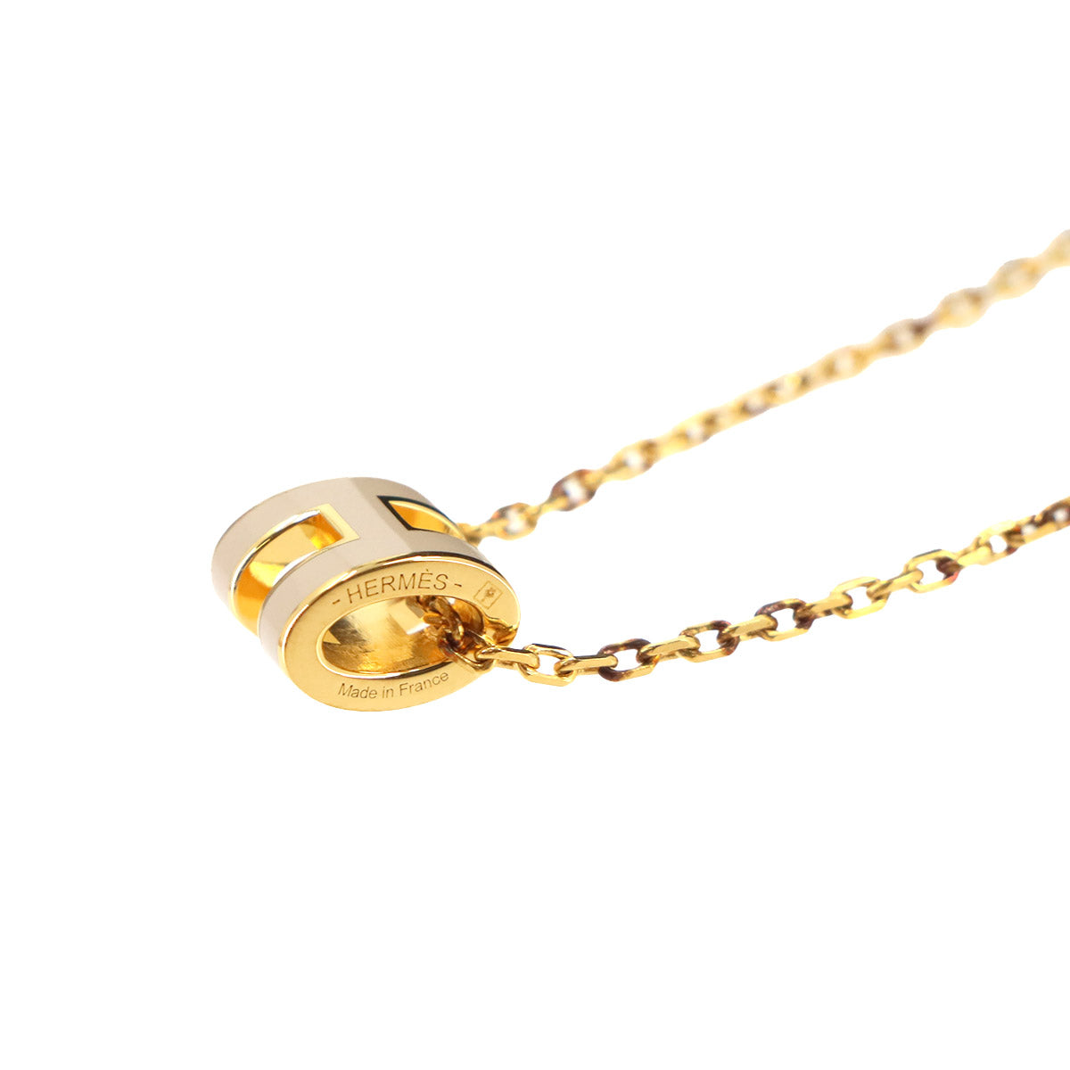 Mini Pop H Chain Necklace Marron grace Gold Accessory